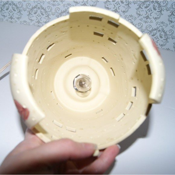 Ceramic Village Lamp with Brown and Cream Accents - Picture 8 of 10